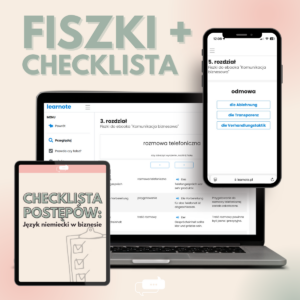 Fiszki: Nauka niemieckiego w biznesie + Checklista